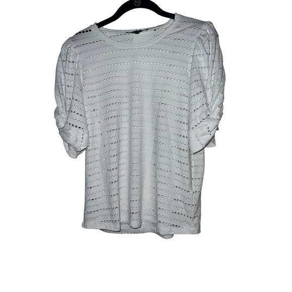 Generation love white half sleeve sz s coastal round collar - Picture 3 of 7